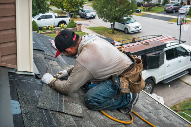 Professional Roofing technician working in Bedminster, NJ